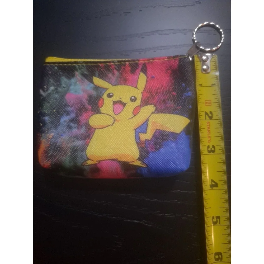 Pokemon Pikachu All Over Print ID Cardholder Coin Holder Keychain Wallet